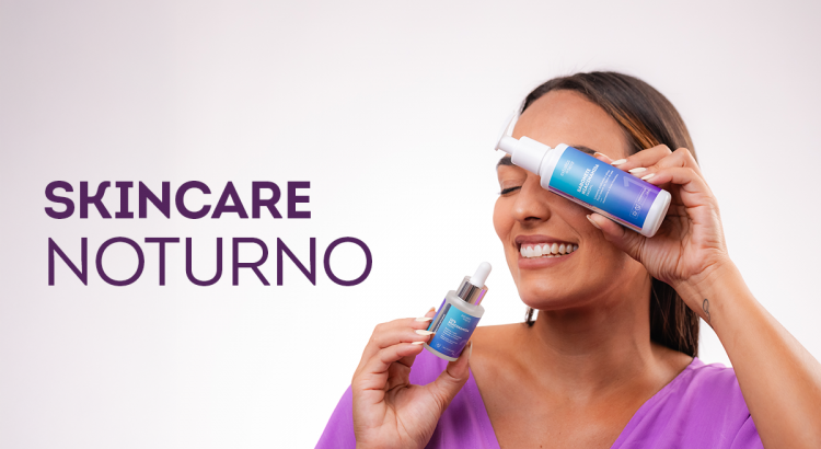 Skincare noturno com niacinamida